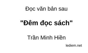 Đọc hiểu Đêm đọc sách