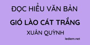 Đọc hiểu Gió lào cát trắng Xuân Quỳnh