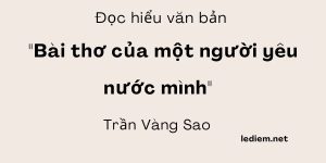 Đọc hiểu bài thơ của một người yêu nước mình