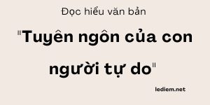 Đọc hiểu Tuyên ngôn của con người tự do