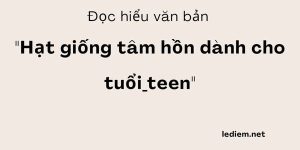 Đọc hiểu Hạt giống tâm hồn bài học về việc đón nhận