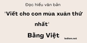 Đọc hiểu Viết cho con mùa xuân thứ nhất