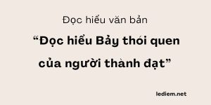 Đọc hiểu Bảy thói quen của người thành đạt