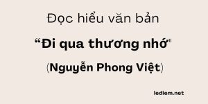 Đọc hiểu Đi qua thương nhớ