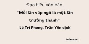 Đọc hiểu Mỗi lần vấp ngã là một lần trưởng thành