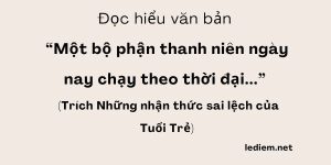 Đọc hiểu Một bộ phận thanh niên ngày nay