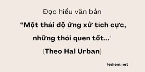 Đọc hiểu Một thái độ ứng xử tích cực