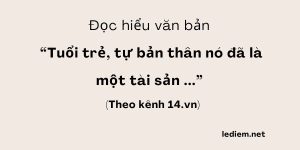 Đọc hiểu Tuổi trẻ tự bản thân nó