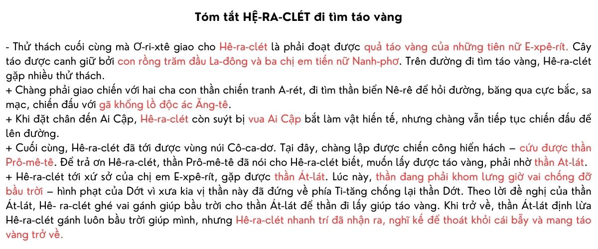 Hê ra clet đi tìm táo vàng