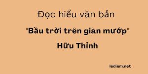 bầu trời trên giàn mướp ; đọc hiểu bầu trời trên giàn mướp