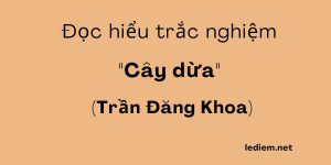 Trắc nghiệm cây dừa ; trắc nghiệm bài cây dừa ; cây dừa đọc hiểu ; đọc hiểu cây dừa ; cây dừa