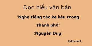 Nghe tắc kè kêu trong thành phố ; đọc hiểu nghe tiếng tắc kè kêu trong thành phố ; nghe tiếng tắc kè kêu trong thành phố đọc hiểu