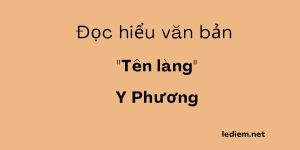 tên làng ; tên làng Y phương ; đọc hiểu tên làng