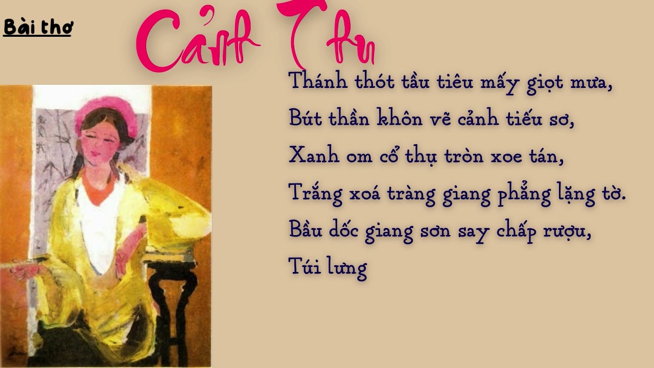 Cảnh thu ; đọc hiểu cảnh thu ; trắc nghiệm cảnh thu ; cảnh thu đọc hiểu ; cảnh thu trắc nghiệm