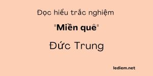 trắc nghiệm miền quê (Đức Trung) ; đọc hiểu miền quê ;