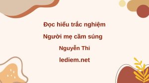 người mẹ cầm súng ; đọc hiểu người mẹ cầm súng ; trắc nghiệm người mẹ cầm súng