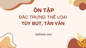 tùy bút ; đặc trưng thể loại tuỳ bút ; đặc điểm thể loại tùy bút ; ôn tập về thể loại tùy bút