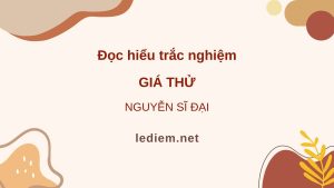 Đọc hiểu giá thử ; đọc hiểu giá thử nguyễn sĩ đại