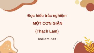 một cơn giận ; một cơn giận đọc hiểu ; một cơn giận trắc nghiệm