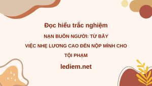 nạn buôn người ; đọc hiểu nạn buôn người ; trắc nghiệm nạn buôn người