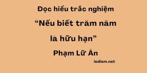 đọc hiểu nếu biết trăm năm là hữu hạn