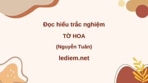 tờ hoa ; đọc hiểu tờ hoa ; trắc nghiệm tờ hoa ;