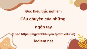 Câu chuyện của những ngón tay ; đọc hiểu câu chuyện của những ngón tay ; trắc nghiệm câu chuyện của những ngón tay