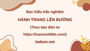 hành trang lên đường ; đọc hiểu hành trang lên đường ; trắc nghiệm hành trang lên đường