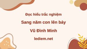 sang năm con lên bảy ; đọc hiểu sang năm con lên bảy ; trắc nghiệm sang năm con lên bảy