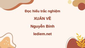 xuân về ; đọc hiểu xuân về ; trắc nghiệm xuân về