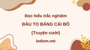 đầu to bằng cái bồ ; đọc hiểu đầu to bằng cái bồ ; trắc nghiệm đầu to bằng cái bồ