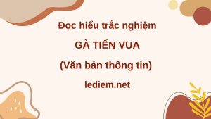 gà tiến vua ; đọc hiểu gà tiến vua ; trắc nghiệm gà tiến vua