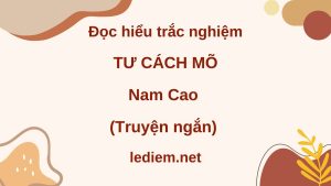 tư cách mõ ; tư cách mõ nam cao ; đọc hiểu tư cách mõ ; trắc nghiệm tư cách mõ