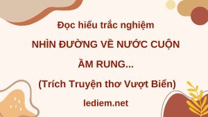 nhìn đường về nước cuộn ầm rung ; trắc nghiệm nhìn đường về nước cuộn ầm rung ; đọc hiểu nhìn đường về nước cuộn ầm rung