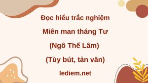 miên man tháng tư ; miên man tháng tư Ngô Thế Lâm ; đọc hiểu miên man tháng tư ; trắc nghiệm miên man tháng tư