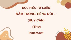 nằm trong tiếng nói ; đọc hiểu nằm trong tiếng nói