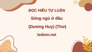 sóng ngủ ở đâu ; đọc hiểu sóng ngủ ở đâu  