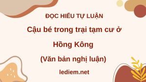 cậu bé trong trại tạm cư ở hồng kông ; đọc hiểu cậu bé trong trại tạm cư ở hồng kông