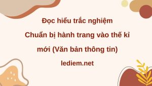 chuẩn bị hành trang vào thế kỉ mới ; đọc hiểu chuẩn bị hành trang vào thế kỉ mới