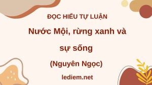 nước mội rừng xanh và sự sống ; đọc hiểu nước mội rừng xanh và sự sống