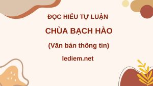 chùa bạch hào ; đọc hiểu chùa bạch hào  