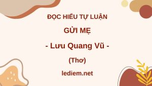 gửi mẹ lưu quang vũ ; đọc hiểu gửi mẹ ; đọc hiểu gửi mẹ lưu quang vũ