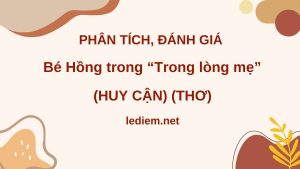 phân tích bé hồng trong đoạn trích trong lòng mẹ ;  phân tích bé hồng khi gặp mẹ ; Viết bài văn phân tích nhân vật bé Hồng ; Phân tích nhân vật chú be Hồng ngắn gọn