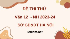 ĐỀ THI THỬ SỞ GD&ĐT HÀ NỘI