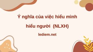 ý nghĩa của việc hiểu mình hiểu người ; ý nghĩa việc hiểu mình hiểu người ; Nghị luận về ý nghĩa của việc hiểu mình và hiểu người