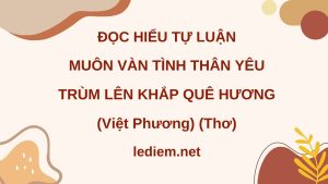 muôn vàn tình thân yêu trùm lên khắp quê hương ; đọc hiểu muôn vàn tình thân yêu trùm lên khắp quê hương