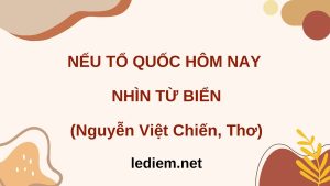 nếu tổ quốc hôm nay nhìn từ biển ; đọc hiểu nếu tổ quốc hôm nay nhìn từ biển