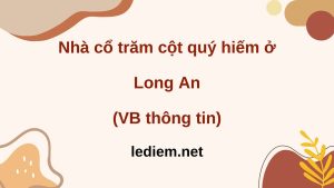 nhà cổ trăm cột quý hiếm ở long an ; đọc hiểu nhà cổ trăm cột quý hiếm ở long an