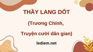 thầy lang dốt ; đọc hiểu thầy lang dốt ; trắc nghiệm thầy lang dốt