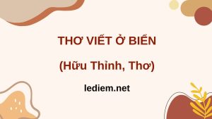  thơ viết ở biển ; đọc hiểu thơ viết ở biển 